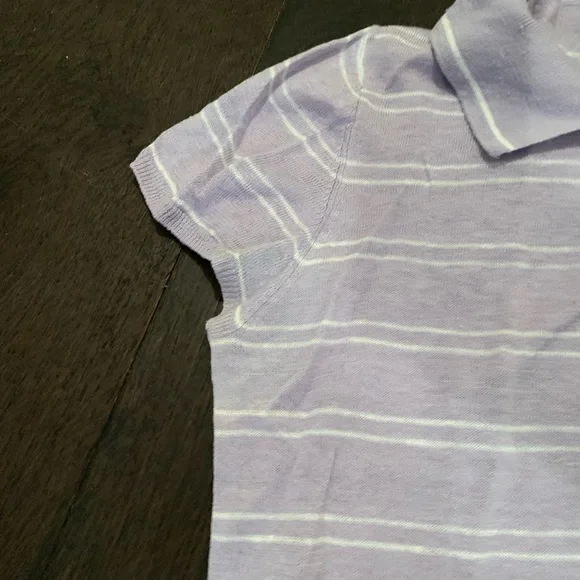 Reformation Lilac Linen Polo Shirt - Picture 7 of 7